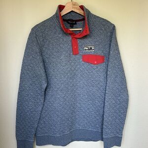 Patagonia Snap Sweatshirt Pullover Gray Pink Cotton Quilted quarter zip sz small
